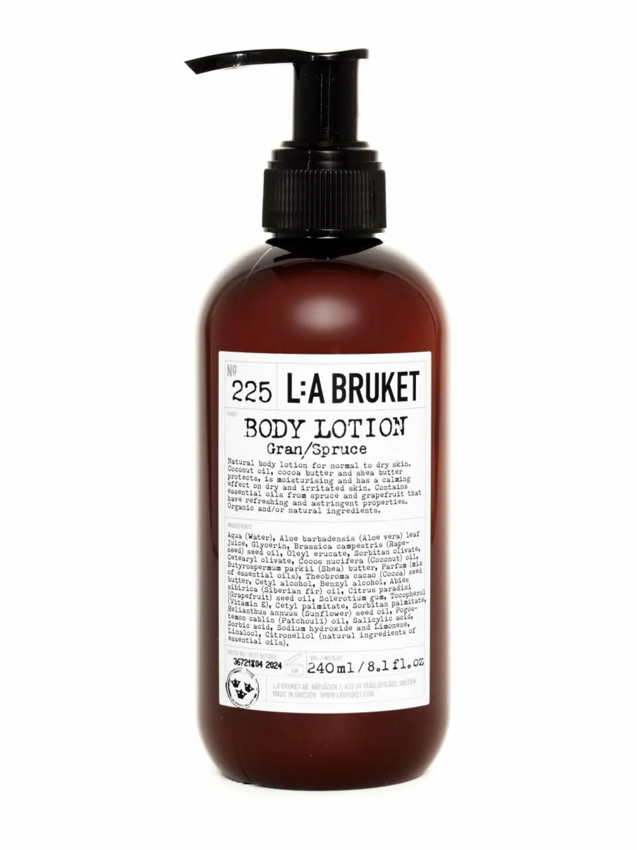 Vartalonhoito|Vartalonhoito-L:A Bruket № 225 Spruce Body Lotion -vartalovoide 240 ml