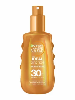 Aurinkotuotteet-Garnier Ambre Solaire Ideal Bronze Milk in Spray SPF30 -aurinkosuojasuihke