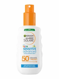Aurinkotuotteet-Garnier Ambre Solaire Sensitive Advanced Kids SPF50 -aurinkosuojasuihke