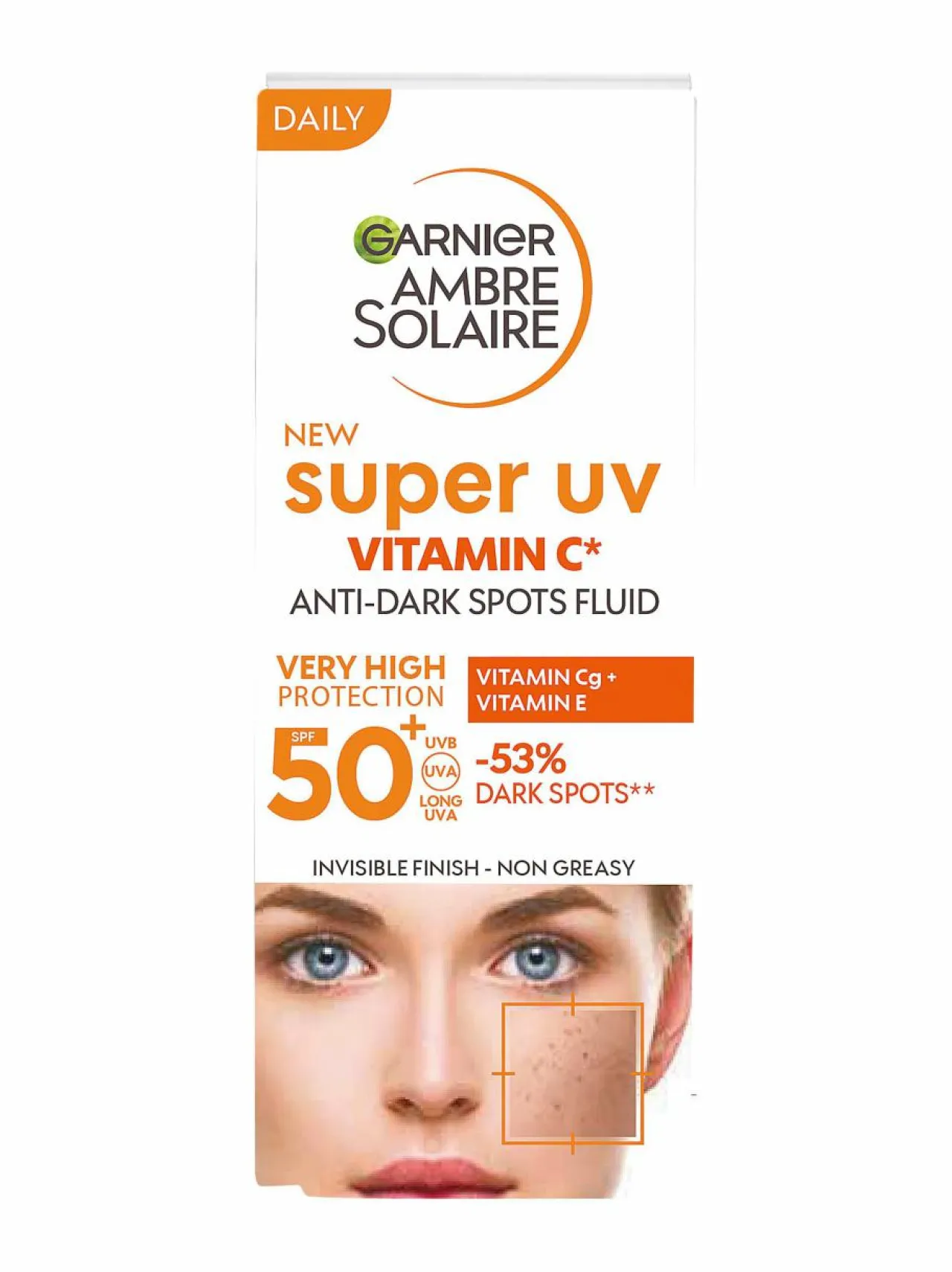 Aurinkotuotteet-Garnier Ambre Solaire Super UV Vitamin C Anti-Dark Spots SPF50+ -aurinkosuojavoide