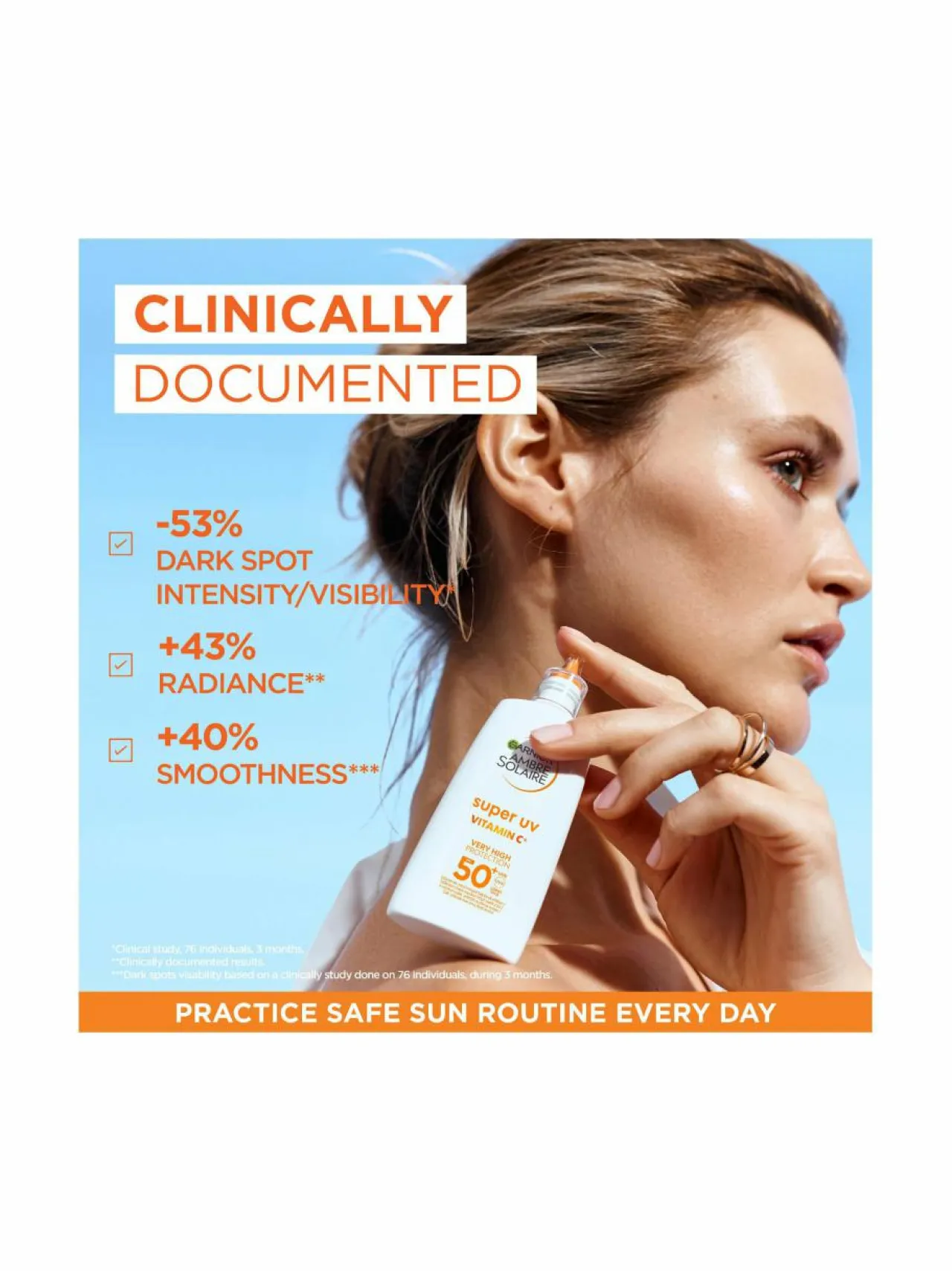 Aurinkotuotteet-Garnier Ambre Solaire Super UV Vitamin C Anti-Dark Spots SPF50+ -aurinkosuojavoide