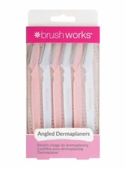Meikkaustarvikkeet-Brushworks Angled Dermaplaners -ihokarvaveitsi kasvoille, 6 kpl pakkaus