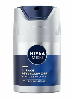 Kasvojenhoito-NIVEA MEN Anti-Age Hyaluron Face Moisturising Cream SPF15 -kasvovoide