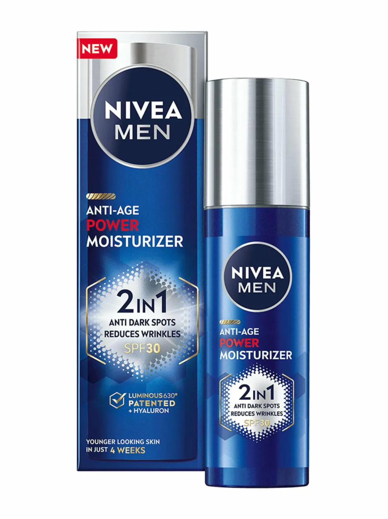 Kasvojenhoito-NIVEA MEN Anti-Age 2in1 Power Moisturizer -kasvovoide, 50ml