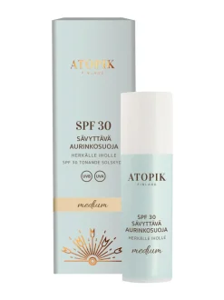 Ihonhoito-ATOPIK SPF 30 Sävyttävä Aurinkosuoja Medium, 30 ml