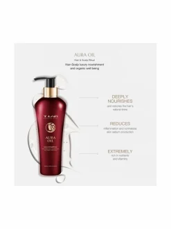Lahjapakkaukset-T-LAB Professional Aura Oil Ritual Set -lahjapakkaus kuiville hiuksille, 3 tuotetta