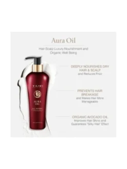 Lahjapakkaukset-T-LAB Professional Aura Oil Ritual Set -lahjapakkaus kuiville hiuksille, 3 tuotetta