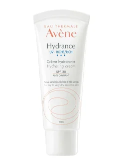 Ihonhoito-Avène Hydrance UV Rich Hydrating cream SPF 30 -kosteuttava voide kuivalle iholle, 40 ml