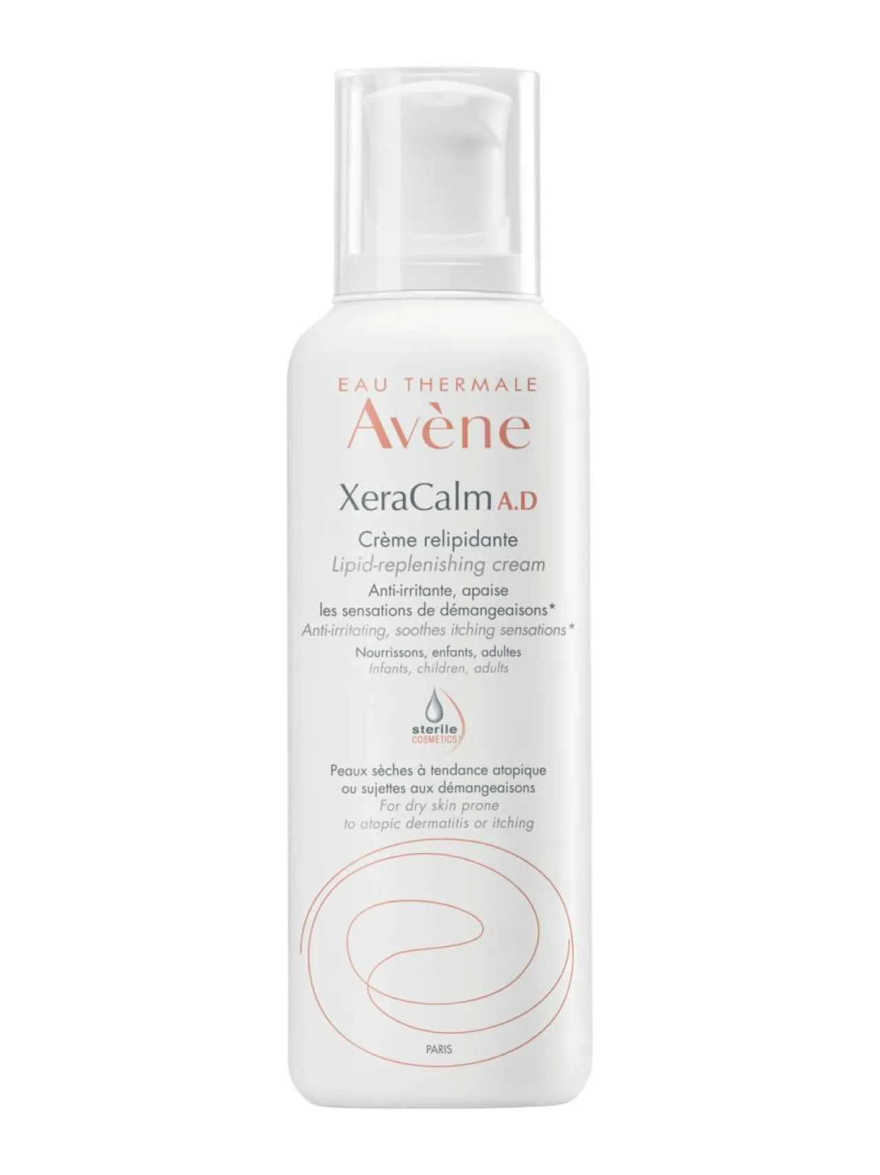 Ihonhoito-Avène XeraCalm A.D Lipid-replenishing Cream -steriili hoitovoide kuivalle iholle, 400 ml