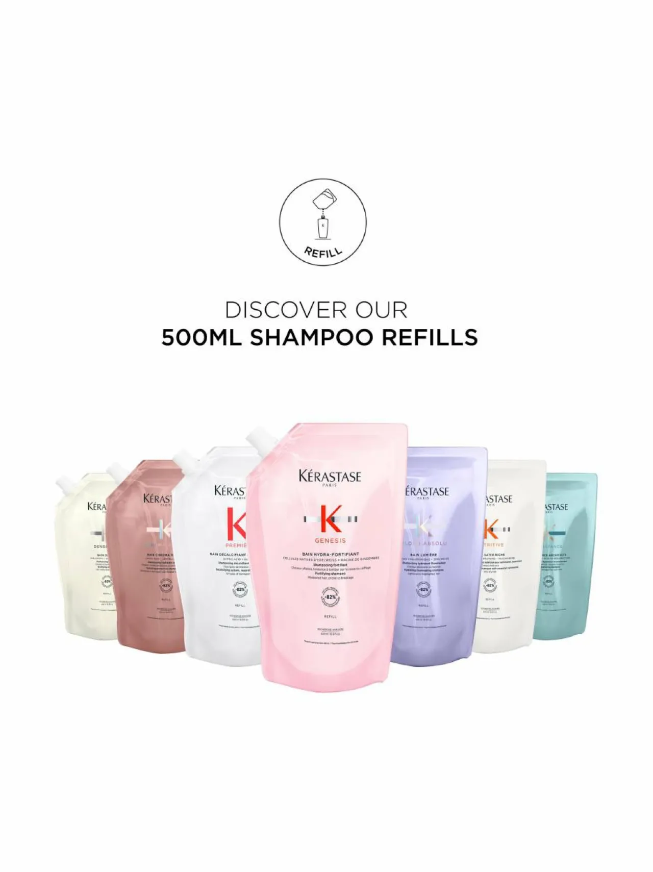 Hiustenhoitotuotteet-Kerastase Bain Décalcifiant Réparateur Refil -korjaava shampoo, täyttöpakkaus, 500ml