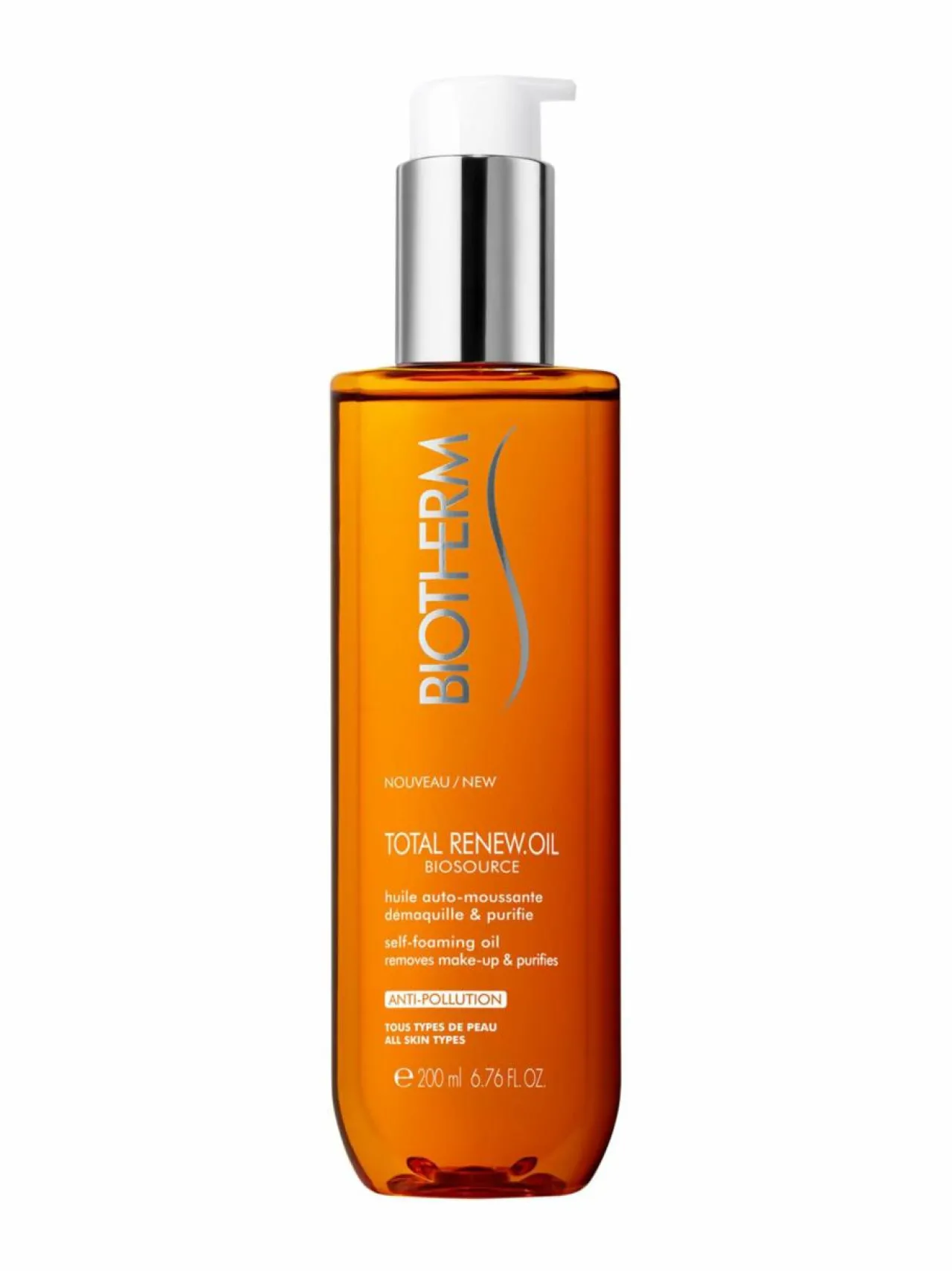 Kasvojenhoito-Biotherm Biosource Total Renew Oil -vaahtoava puhdistusöljy kaikille ihotyypeille 200 ml