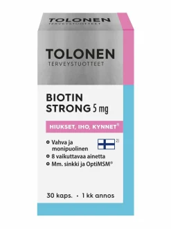 Vitamiinit-Tolonen Biotin Strong 5mg -ravintolisä, 30kaps