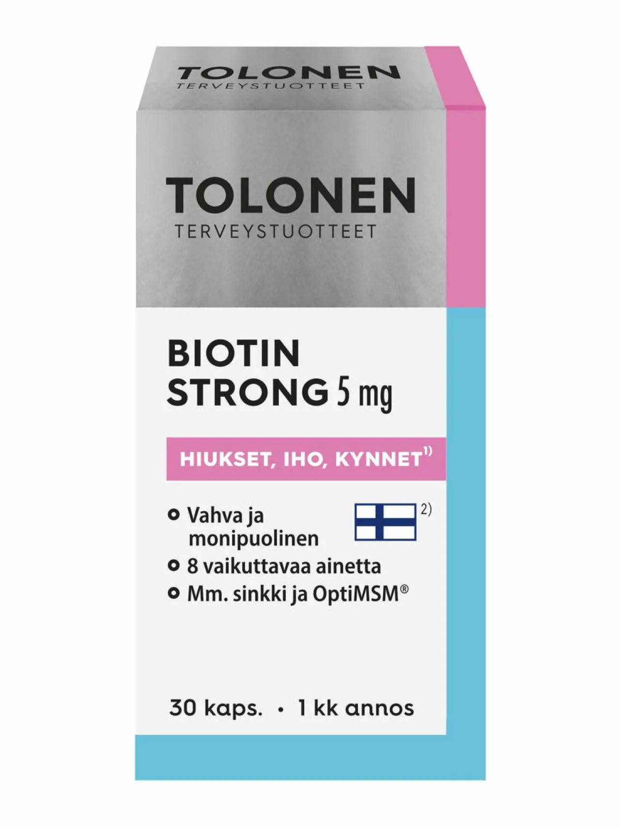 Vitamiinit-Tolonen Biotin Strong 5mg -ravintolisä, 30kaps