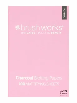 Hygieniatuotteet-Brushworks Charcoal Blotting Papers Powder Paper -kasvopaperi