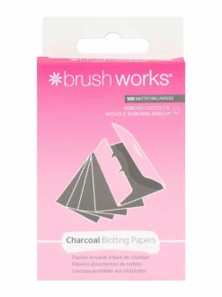 Hygieniatuotteet-Brushworks Charcoal Blotting Papers Powder Paper -kasvopaperi