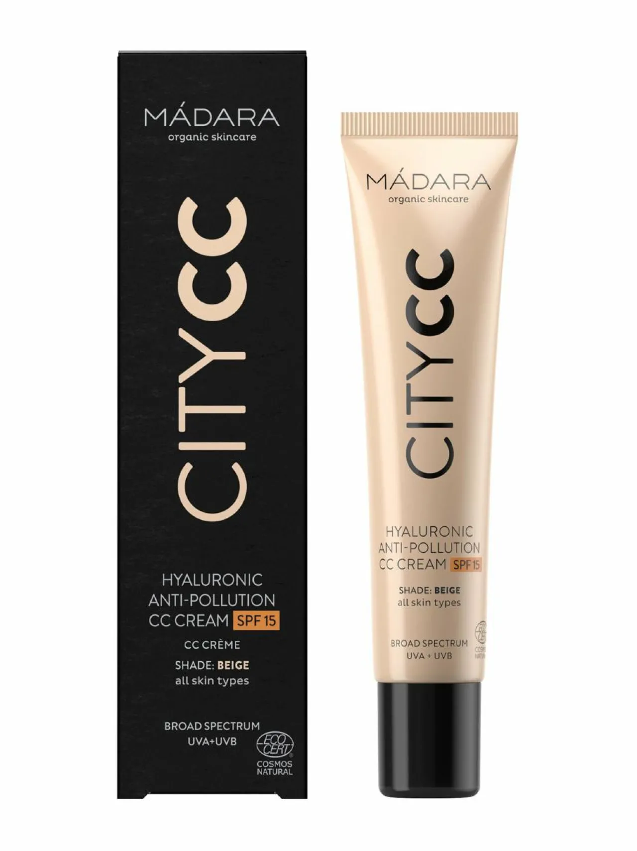 Kasvojenhoito|Kasvojenhoito-Madara CITY CC Hyaluronic Anti-pollution CC Cream SPF 15 -meikkivoide 40 ml
