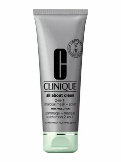Kasvojenhoito-Clinique All About Clean 2-in-1 Charcoal Mask + Scrub -kasvonaamio 100 ml WHITE