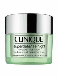 Kasvojenhoito-Clinique Superdefense Night Recovery 3/4 -yövoide 50 ml GREEN