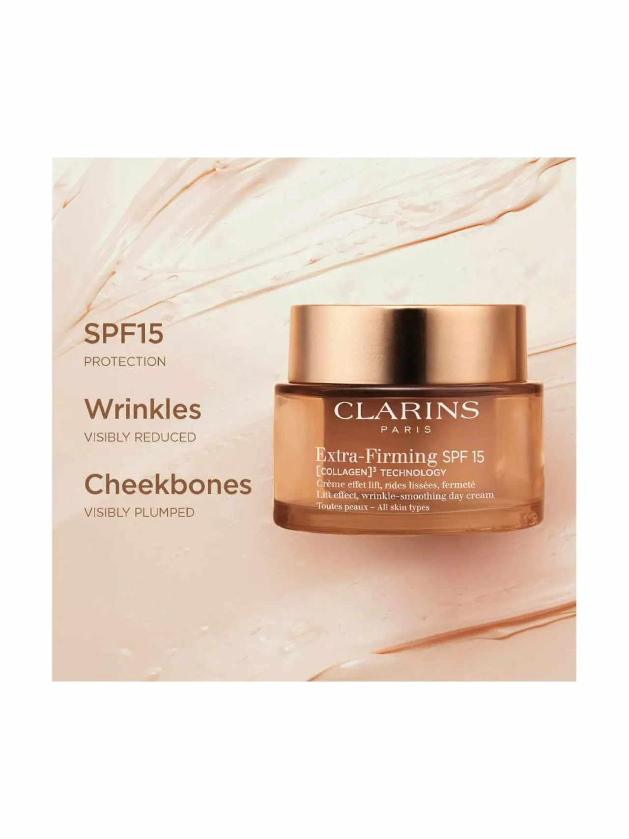 Kasvojenhoito-Clarins Extra-Firming Day Cream SPF15 -päivävoide
