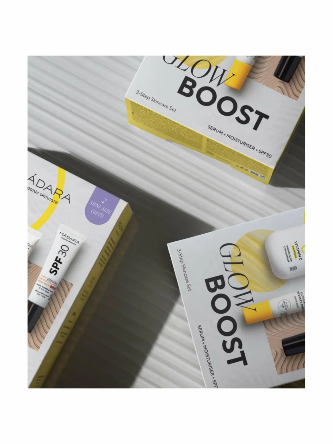 Kasvojenhoito|Kasvojenhoito-Madara Glow Boost 3-Step Skincare Set -ihonhoitopakkaus