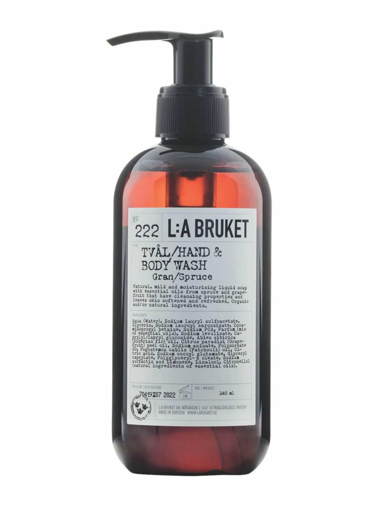 Vartalonhoito|Vartalonhoito-L:A Bruket Hand & Body Wash Spruce -nestesaippua