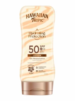 Aurinkotuotteet-Hawaiian Tropic Hydrating Protection Lotion SPF50 -aurinkovoide, 180 ml