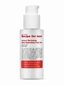 Kasvojenhoito-Recipe for men Instant Recharge Ultra Hydrating Face Gel -kasvovoide