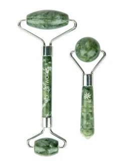 Ihonhoitopakkaukset-Brushworks Jade Roller & Globe Set -lahjapakkaus