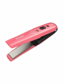 Hiustenhoitolaitteet-Revamp Liberate ceramic straigtener cordless -johdoton suoristusrauta PINK