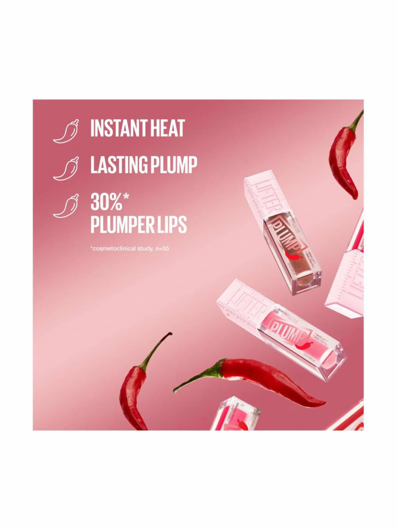 Huulet-Maybelline Lifter Plump Lipgloss -täyteläisyyttä antava huulikiilto