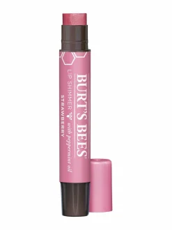 Meikit|Huulet-Burts Bees Lip Shimmer -sävyttävä huulivoide STRAWBERRY