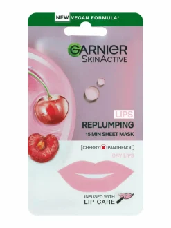 Kasvojenhoito-Garnier Lips Replumping Sheet Mask -kangasnaamio huulille