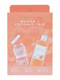 Ihonhoitopakkaukset-Sunday Rain Mango + Coconut Trio -lahjapakkaus ORANGE