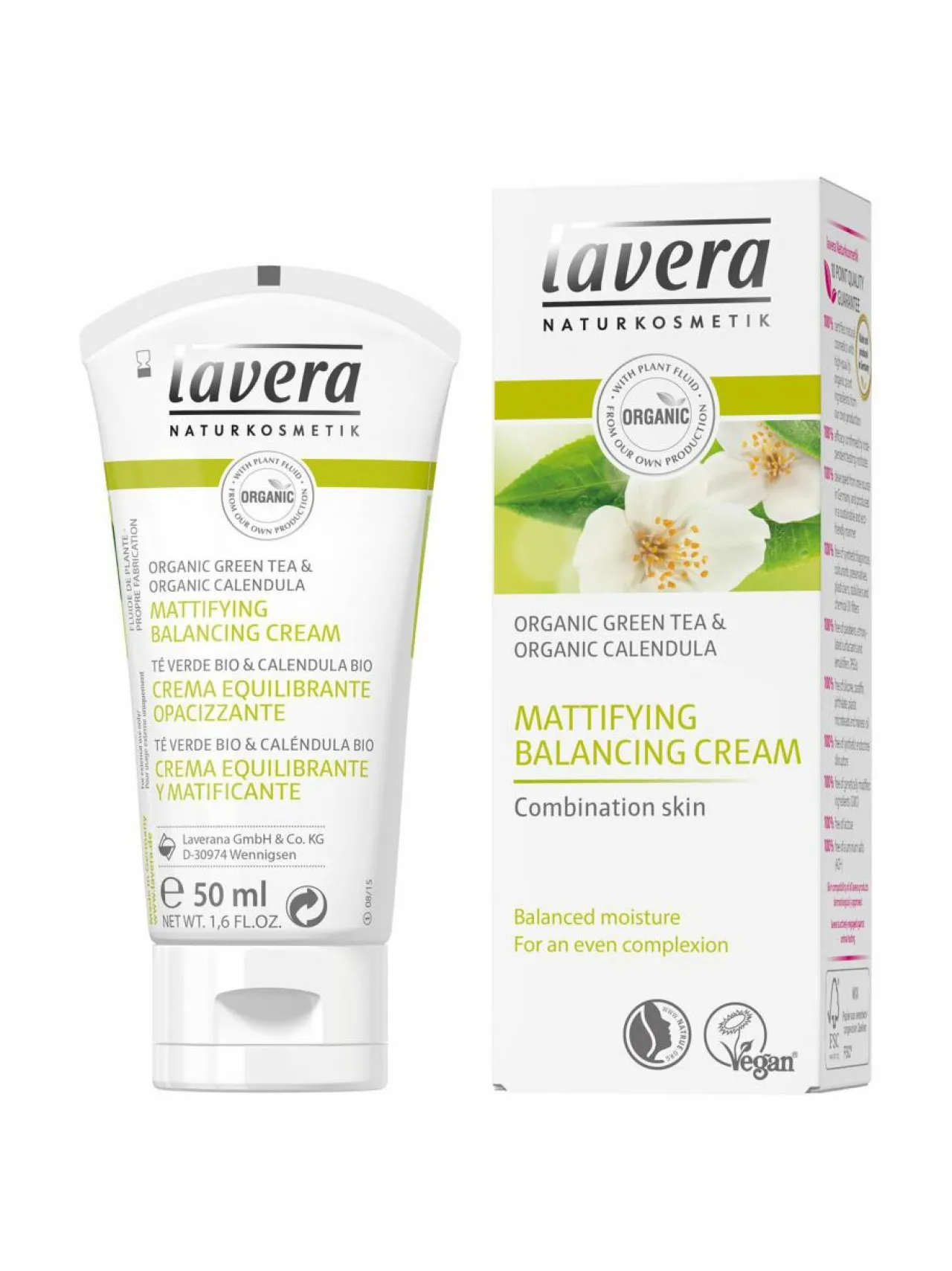 Kasvojenhoito-Lavera Mattifying Balancing Cream -voide 50 ml