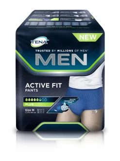 Intiimituotteet-TENA Men Active Fit Pants Medium -inkontinenssihousut 9 kpl SININEN