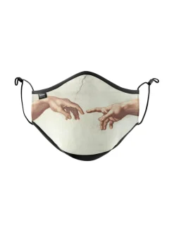 Kasvomaskit-Kowi Kowi Michelangelo Hands of God and Adam - Kasvomaski BEIGE