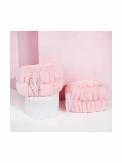 Meikkaustarvikkeet-Brushworks Microfibre Wrist Wash Bands -mikrokuiturannekkeet, 2kpl