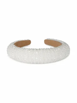 Hiustarvikkeet-Sui Ava Mixed Pearl Headband -hiuspanta WHITE