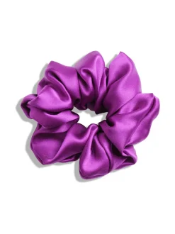 Hiustarvikkeet-Upcycle with Jing Mulberry Silk Scrunchie - hiusdonitsi - violetti PURPLE