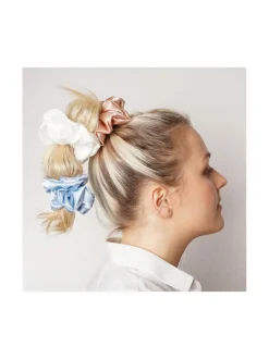 Hiustarvikkeet-Upcycle with Jing Mulberry Silk Scrunchie -hiusdonitsi - vaaleansininen LIGHT BLUE