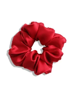 Hiustarvikkeet-Upcycle with Jing Mulberry Silk Scrunchie -hiusdonitsi - punainen RED