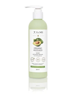 Hiustenhoito-T-LAB Professional Organic Avocado Intense Repair Mask -hoitoaine kuiville ja vaurioituneille hiuksille 250ml