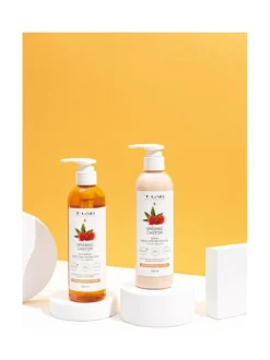 Hiustenhoitopakkaukset-T-LAB Professional Organic Castor Duo Set -hiustenhoitopakkaus, 2 tuotetta