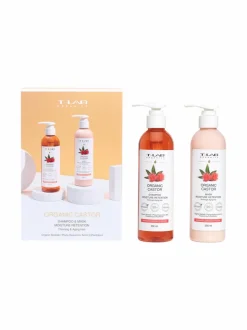 Hiustenhoitopakkaukset-T-LAB Professional Organic Castor Duo Set -hiustenhoitopakkaus, 2 tuotetta
