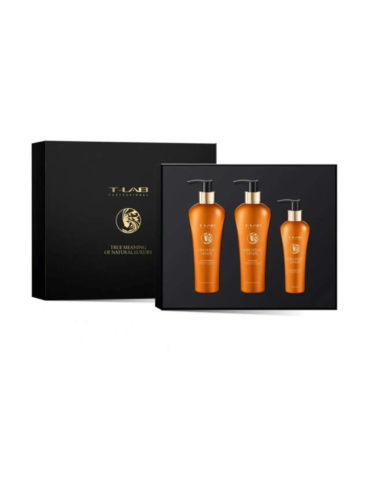 Lahjapakkaukset-T-LAB Professional Organic Shape Ritual Set - lahjapakkaus kiharille hiuksille 3 tuotetta