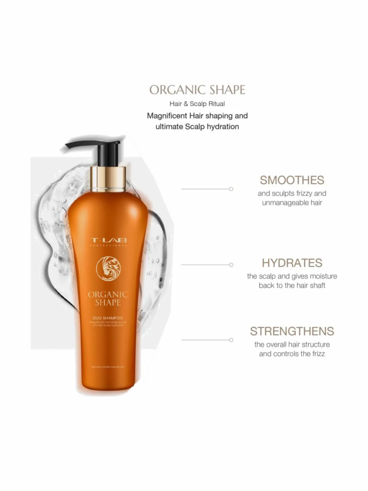 Lahjapakkaukset-T-LAB Professional Organic Shape Ritual Set - lahjapakkaus kiharille hiuksille 3 tuotetta