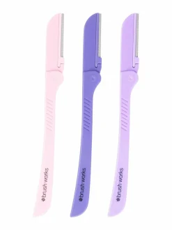 Meikkaustarvikkeet-Brushworks Precision Eyebrow Razor -kulmaveitsisetti, 3kpl pakkaus