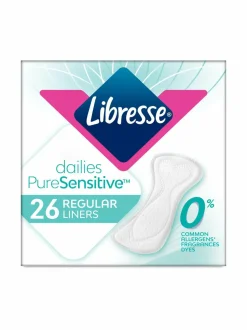 Intiimituotteet-Libresse Pure Sensitive Normal -pikkuhousunsuoja 26 kpl WHITE