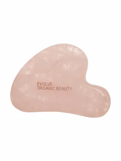 Kasvojenhoito-Evolve Rose Quartz Gua Sha -hierontalasta VAALEANPUNAINEN