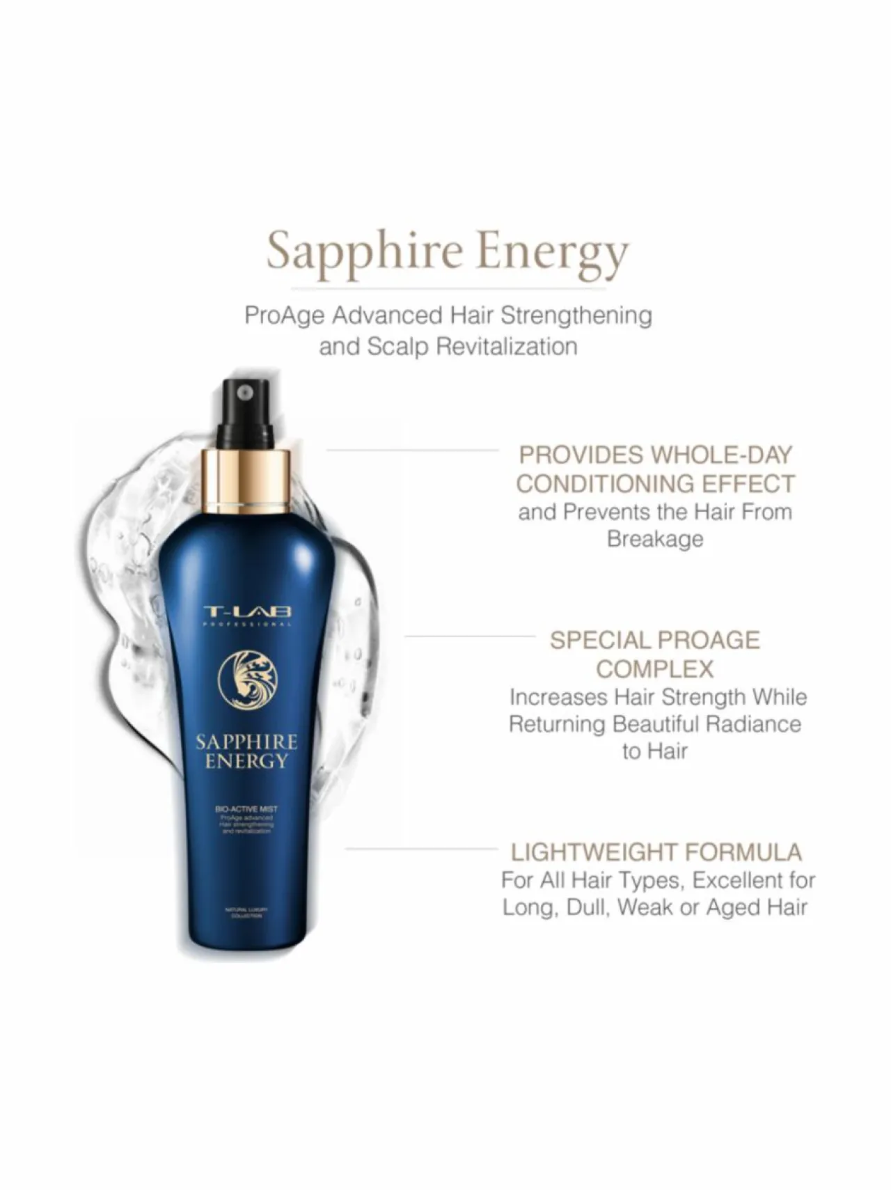 Lahjapakkaukset-T-LAB Professional Sapphire Energy Ritual Set -hiusta vahvistava lahjapakkaus, 3 tuotetta